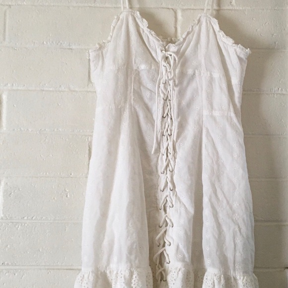 Urban Outfitters White Lace-Up Dress - Picture 8 of 15